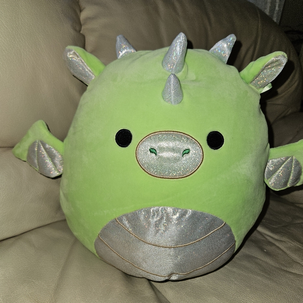 Smishmallows EYK Green Dragon 11" EUC
